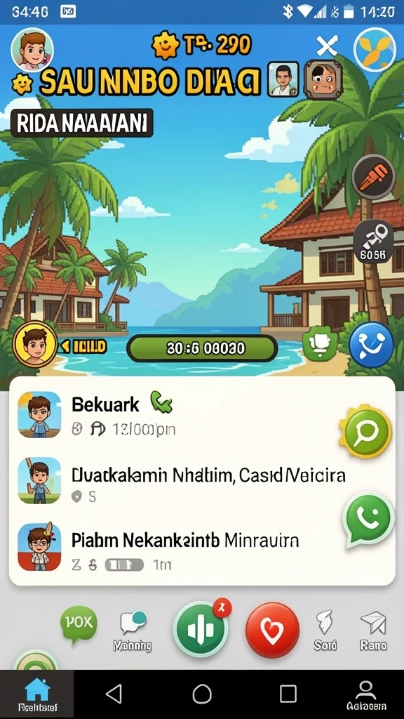 Layar permainan dengan grafis yang memukau.