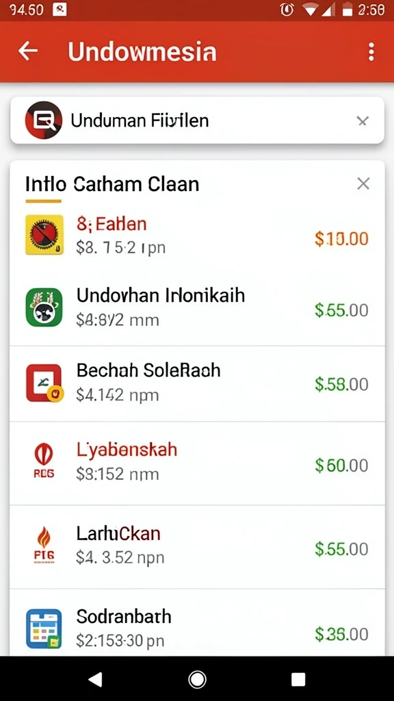 Menu permainan yang interaktif dan mudah digunakan.
