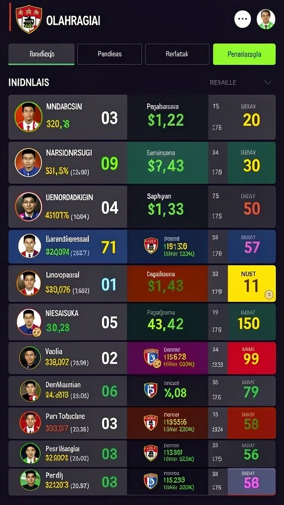 Tampilan antarmuka aplikasi BURSA188 yang modern.