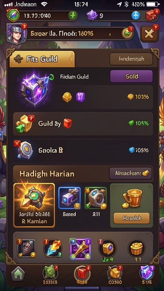 Tampilan utama aplikasi dengan berbagai pilihan game.