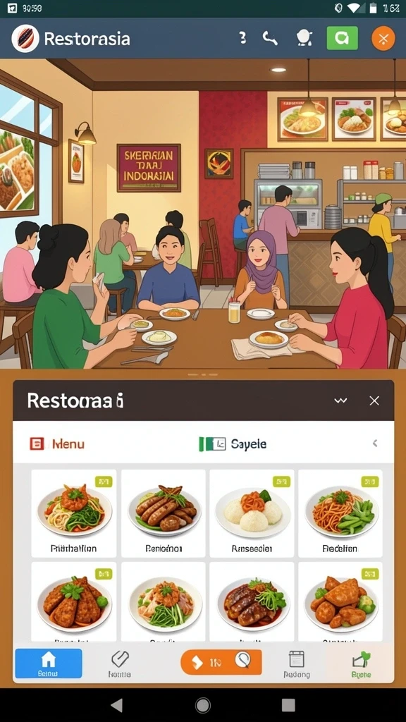 Menampilkan fitur upgrade karakter yang menarik.