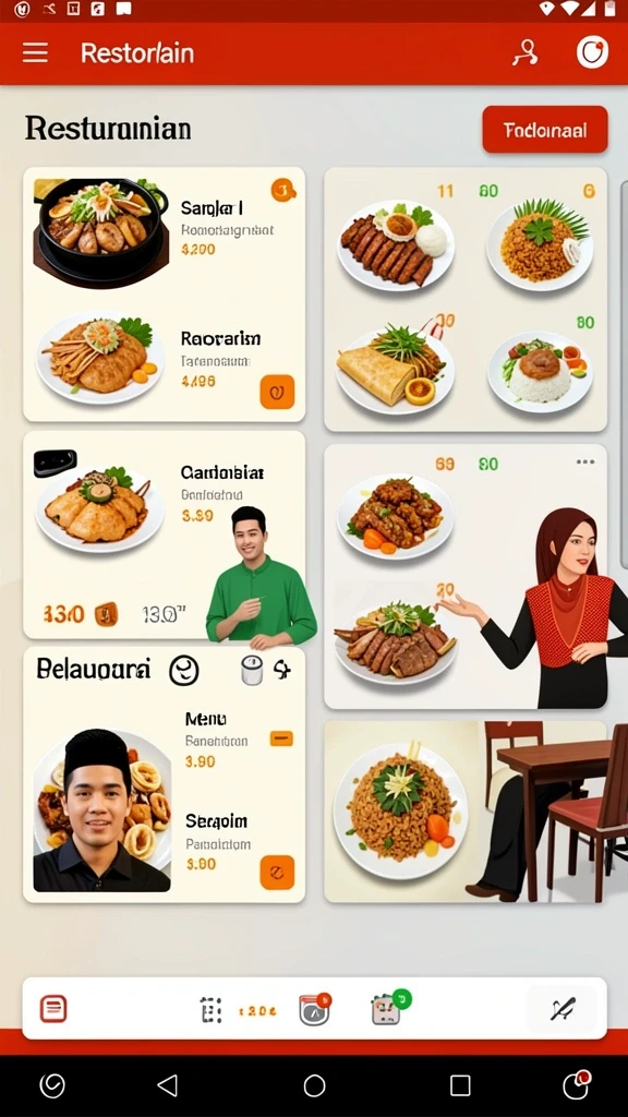 Tampilan antarmuka yang menarik dan user-friendly.