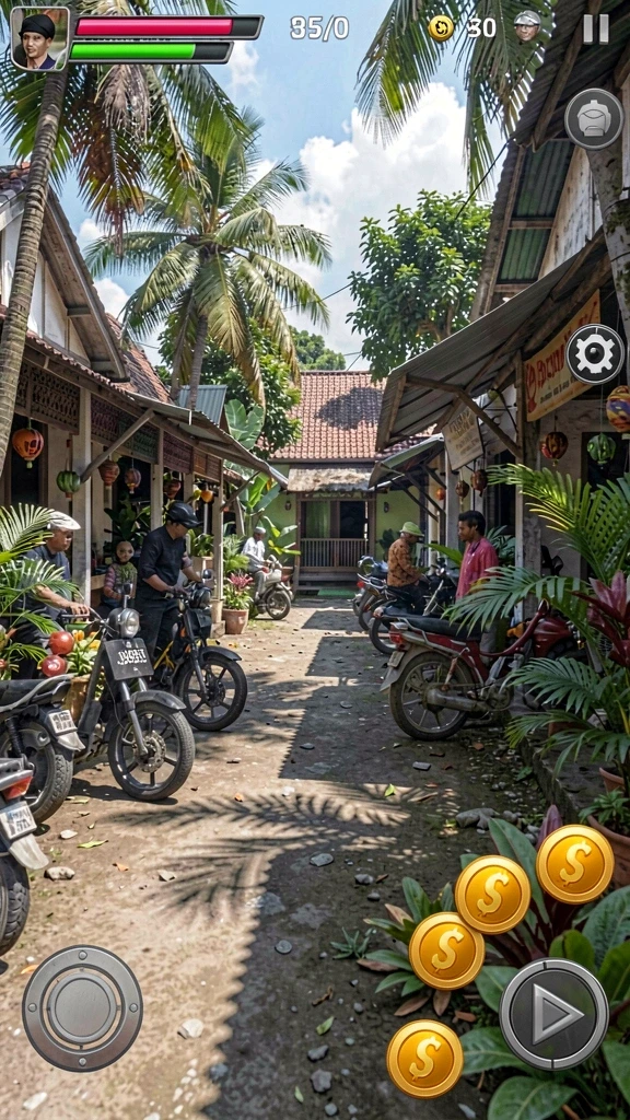 Momen seru saat bertanding dengan teman.