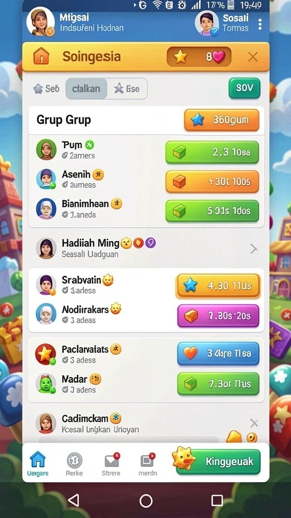 Menu utama yang intuitif dan mudah dinavigasi.