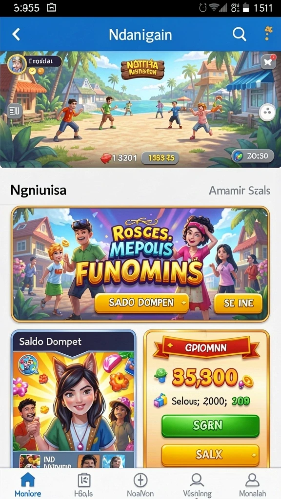 Beragam pilihan permainan yang siap dimainkan.