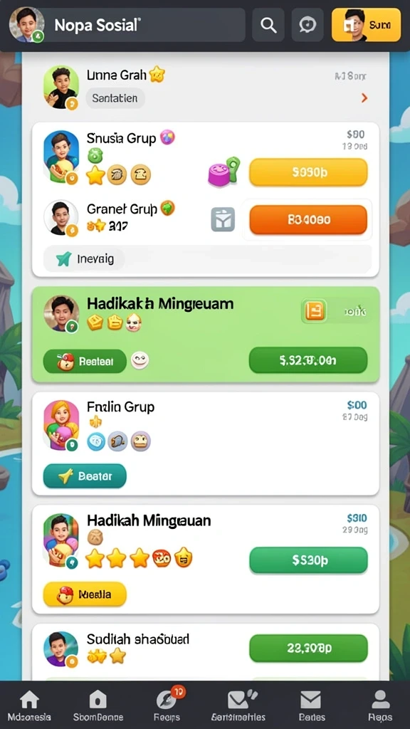 Mode multiplayer untuk bersosialisasi.