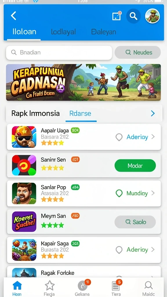 Beragam tema menarik dalam permainan.