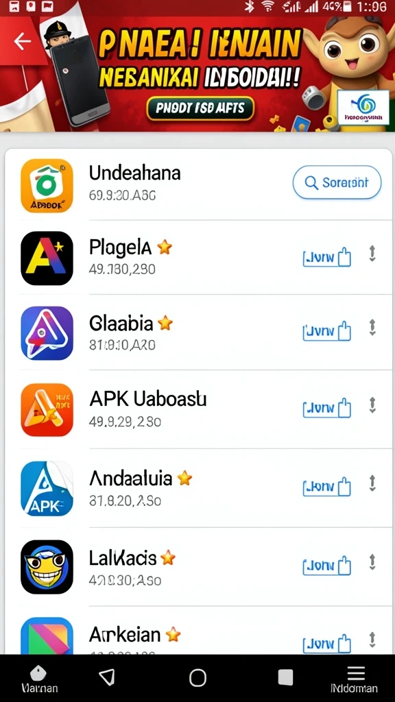 Tampilan awal yang menarik dengan karakter-karekter beragam.