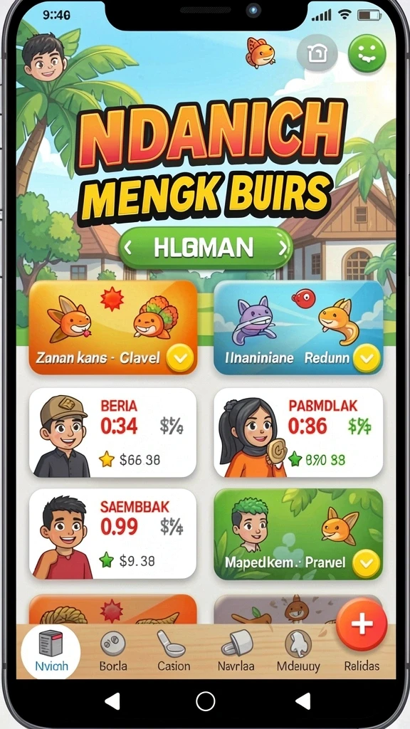 Karakter-k karakter yang unik dan menawan.