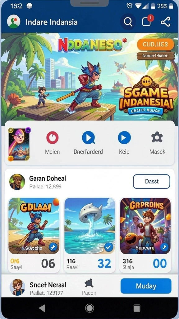 Tampilan awal permainan yang memukau.