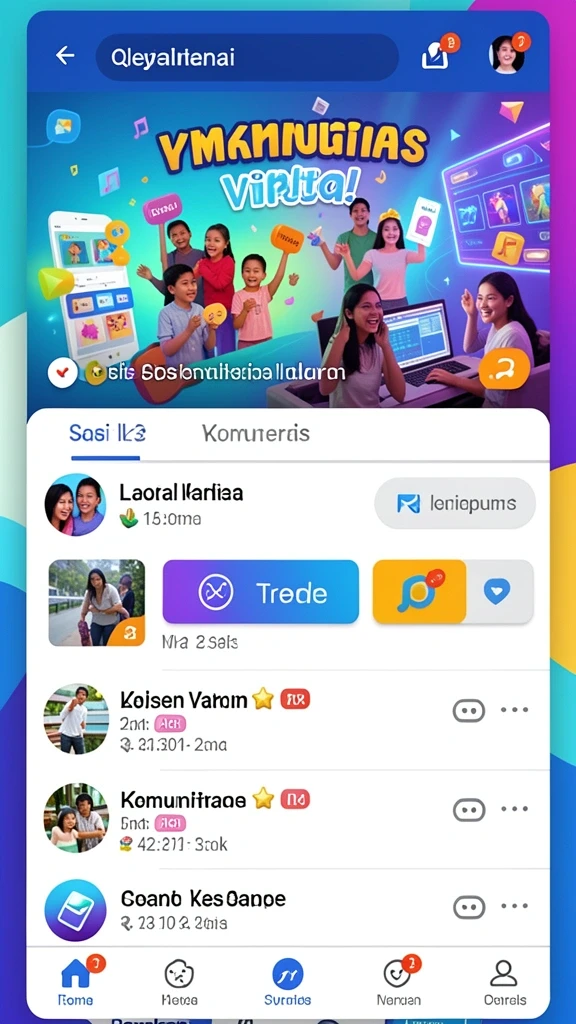 Komunitas aktif yang saling mendukung dan bersaing.